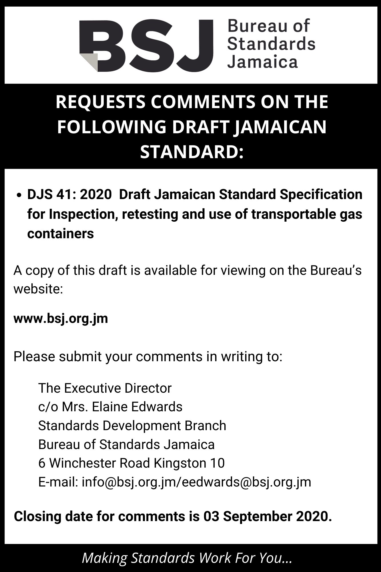 July 2020 Bureau of Standards Jamaica